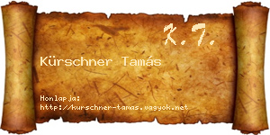 Kürschner Tamás névjegykártya